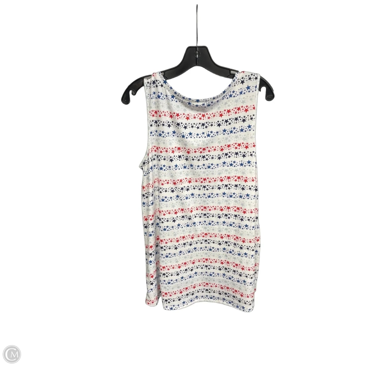 Top Sleeveless By Lularoe In Blue & Red & White, Size: M