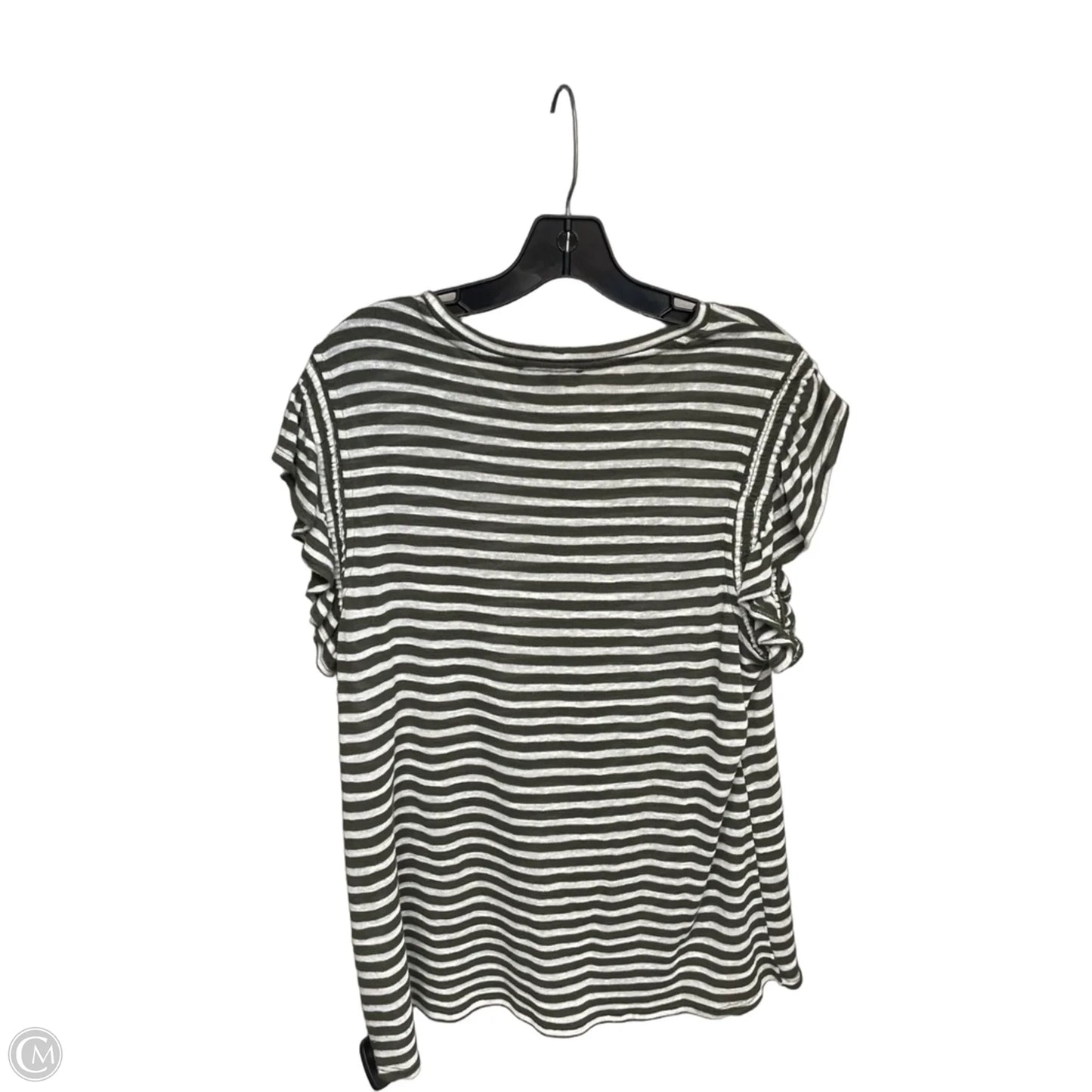 Top Sleeveless By Adrianna Papell In Green & White, Size: Xl