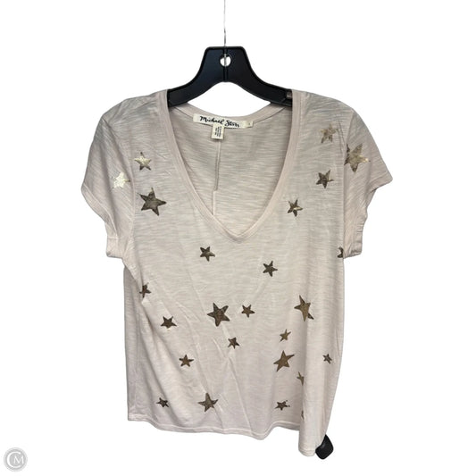 Top Short Sleeve By Michael Stars In Beige, Size: L