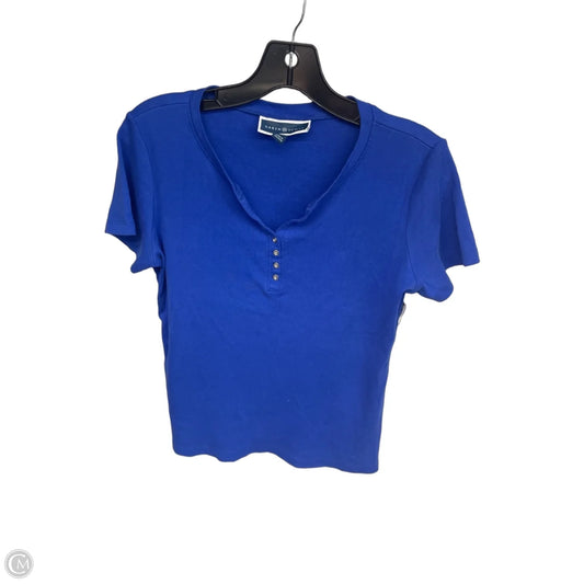 Top Short Sleeve By Karen Scott In Blue, Size: S