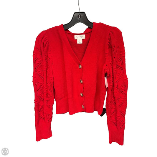 Sweater Cardigan By Jessica Simpson In Red, Size: L