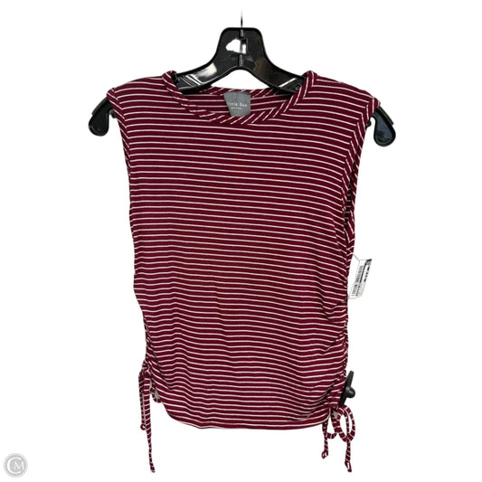 Top Sleeveless By Olivia Rae In Red & White, Size: S