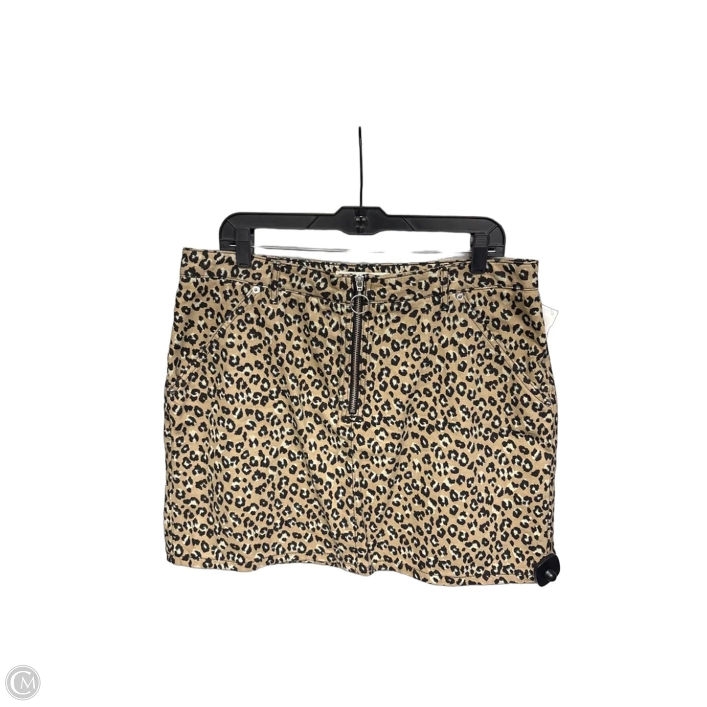 Skirt Mini & Short By Topshop In Animal Print, Size: 14
