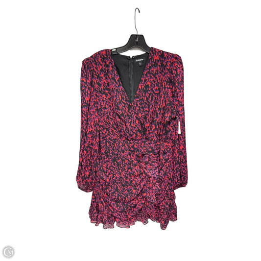 Dress Casual Short By Express In Purple & Red, Size: Xl