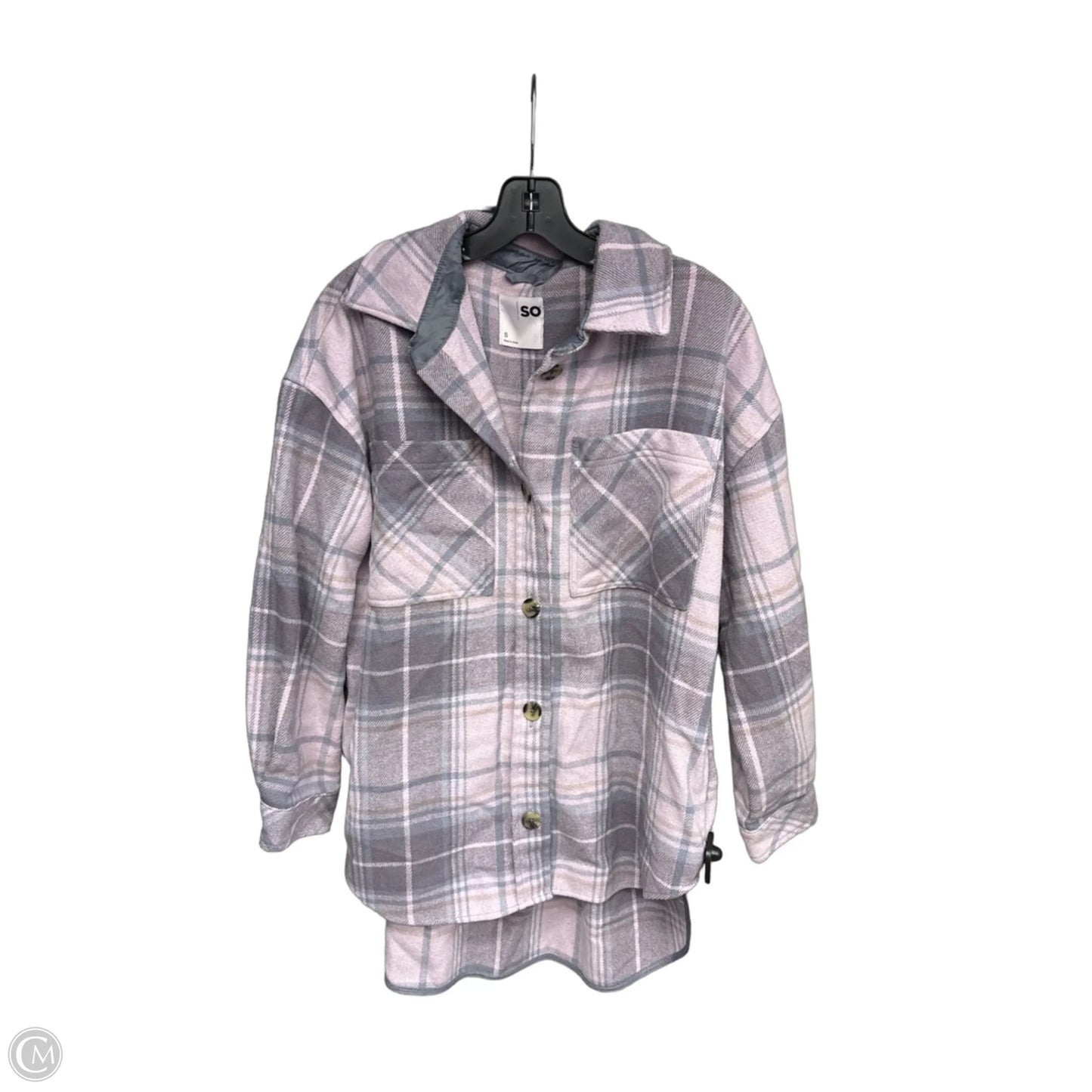 Jacket Shirt By So In Purple, Size: S