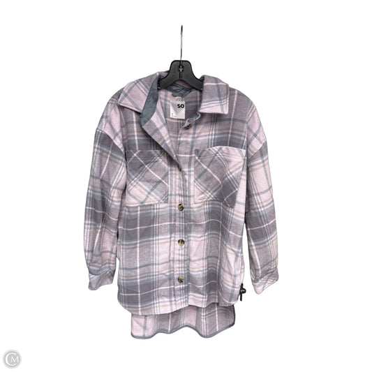 Jacket Shirt By So In Purple, Size: S