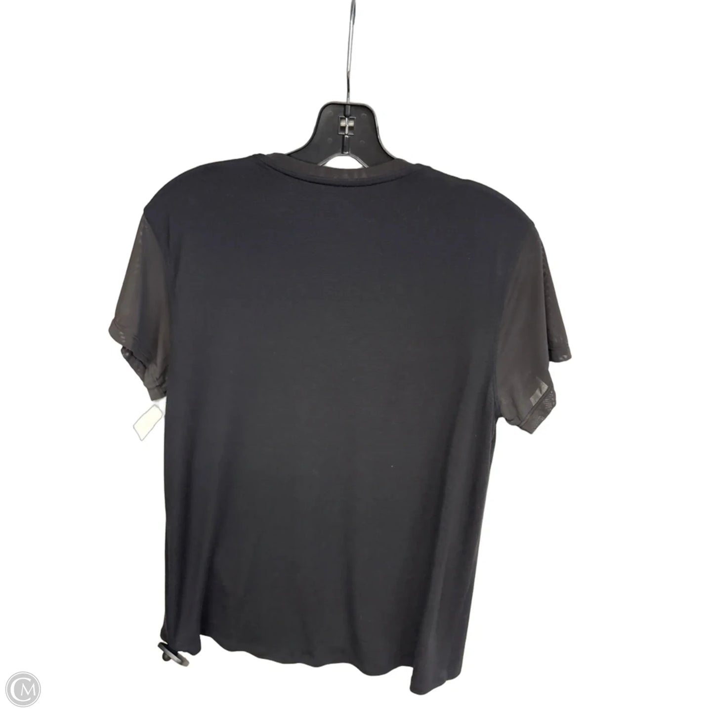 Athletic Top Short Sleeve By Athleta In Black, Size: L