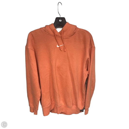 Athletic Sweatshirt Hoodie By Nike In Orange, Size: Xs