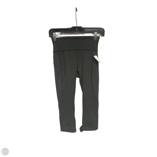 Athletic Capris By Lululemon In Green, Size: 4
