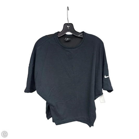 Athletic Top Short Sleeve By Nike In Black, Size: S