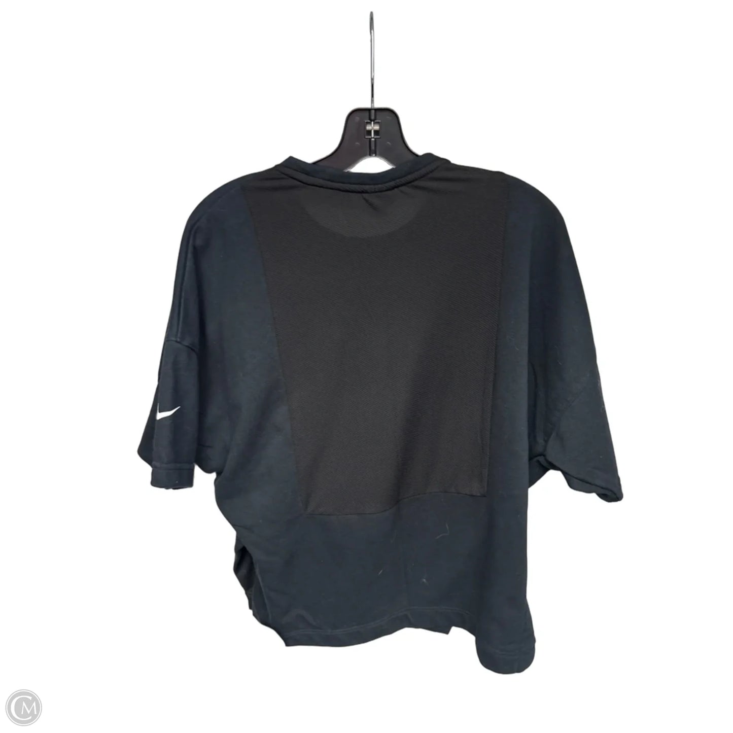Athletic Top Short Sleeve By Nike In Black, Size: S