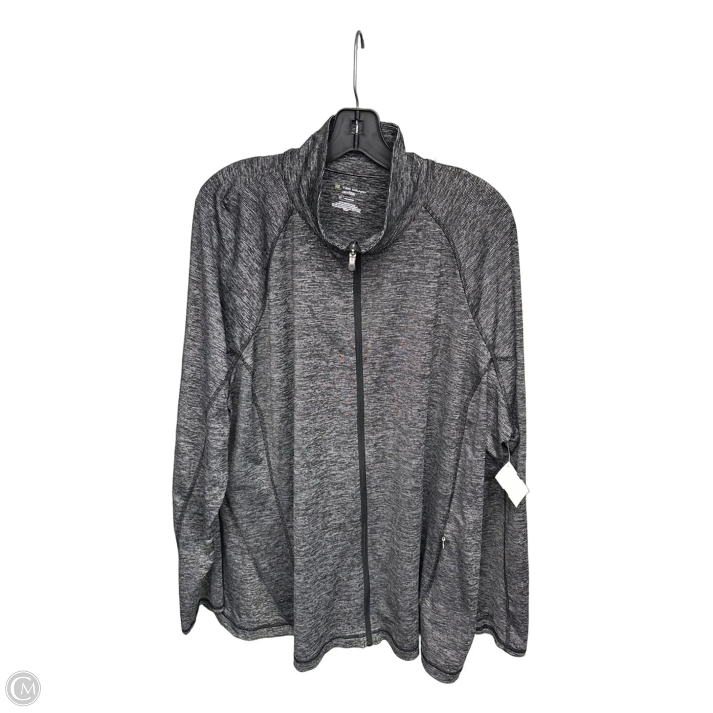 Athletic Jacket By Tek Gear In Grey, Size: 3x