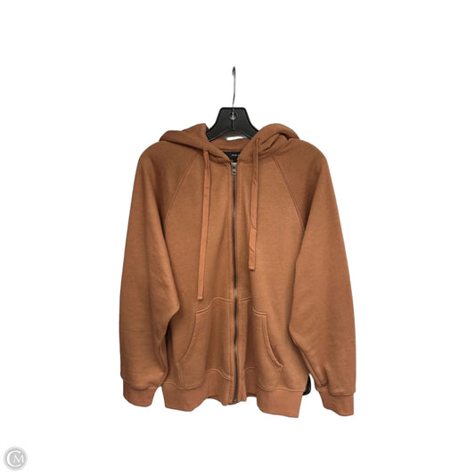 Sweatshirt Hoodie By Rae Mode In Orange, Size: M