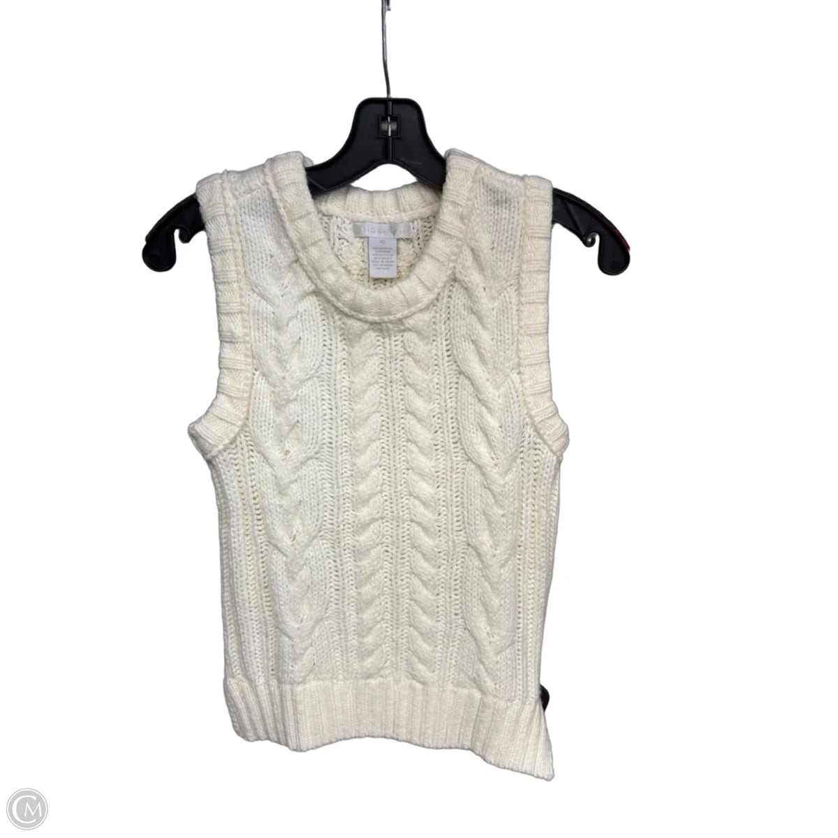 Vest Sweater By Design History In White, Size: Xs
