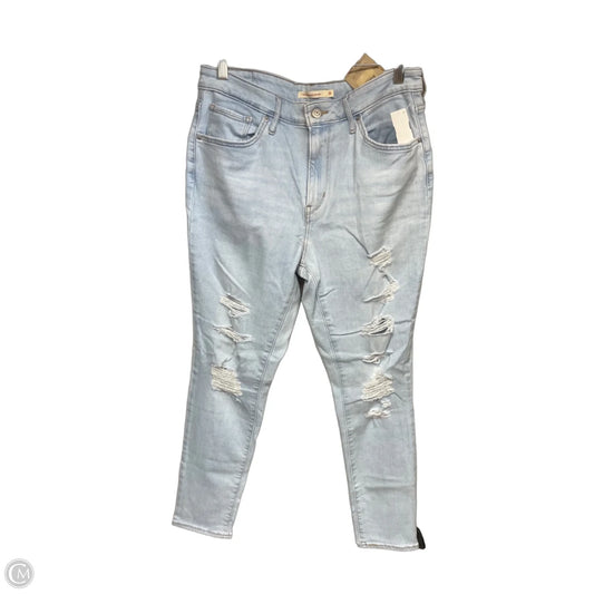 Jeans Skinny By Levis In Blue Denim, Size: 12