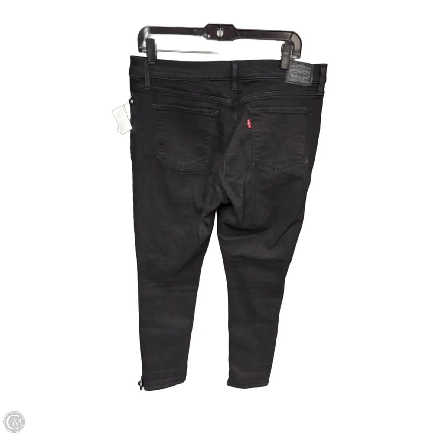 Jeans Straight By Levis In Black, Size: 12