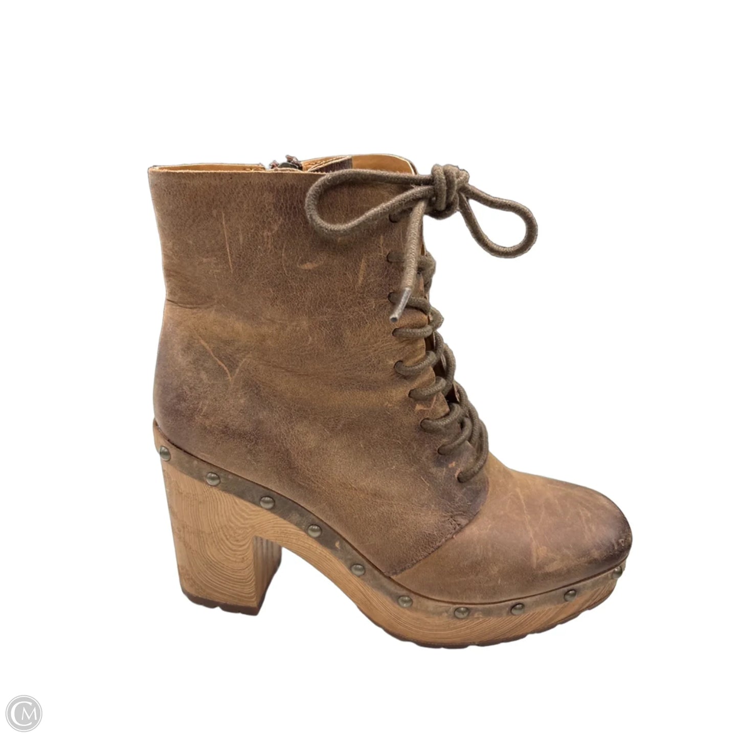 Boots Ankle Heels By Kork Ease In Brown, Size: 7