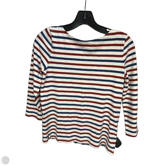 Top 3/4 Sleeve By J. Crew In Blue & Red & White, Size: Xs
