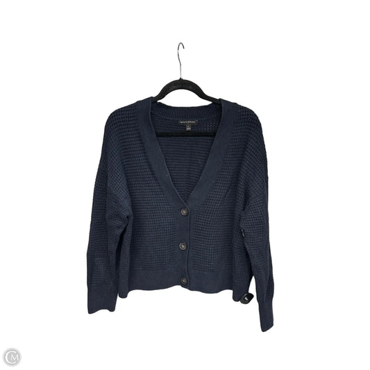 Sweater Cardigan By Banana Republic In Navy, Size: L