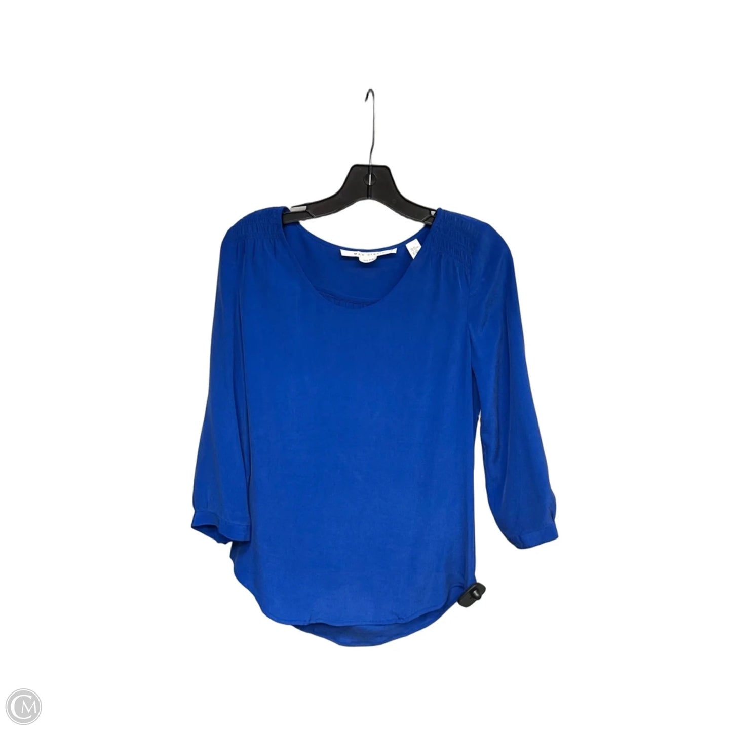 Top 3/4 Sleeve By Max Studio In Blue, Size: Xs
