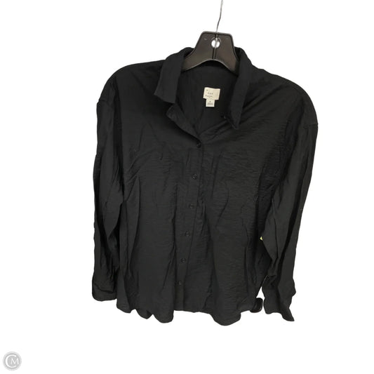 Top Long Sleeve By A New Day In Black, Size: S