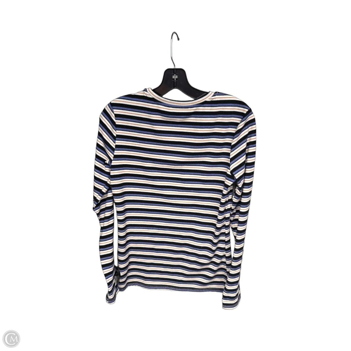 Top Long Sleeve By Cmc In Striped Pattern, Size: M