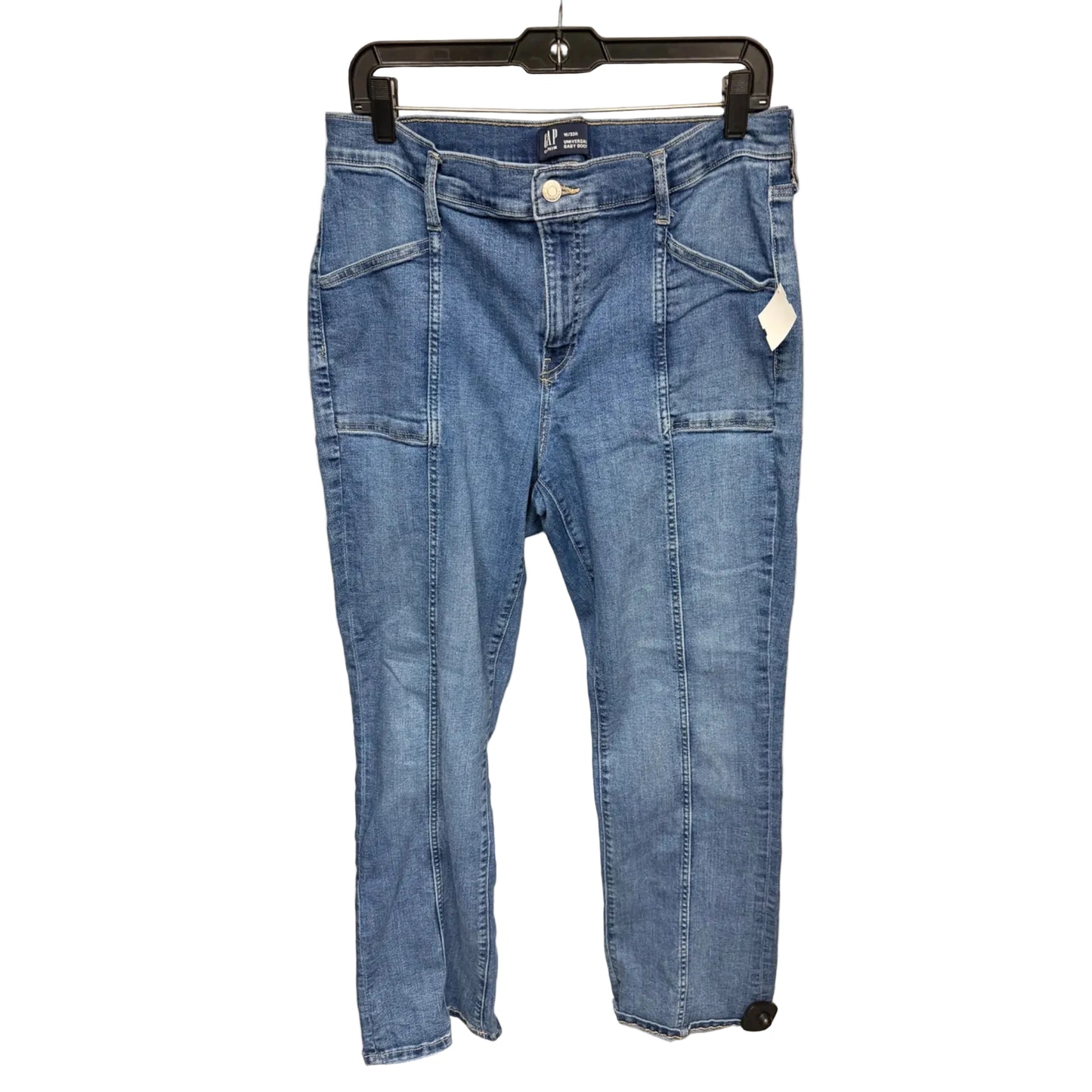 Jeans Boot Cut By Gap In Blue Denim, Size: 16