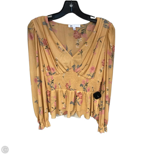 Blouse Long Sleeve By Dr2 In Yellow, Size: S