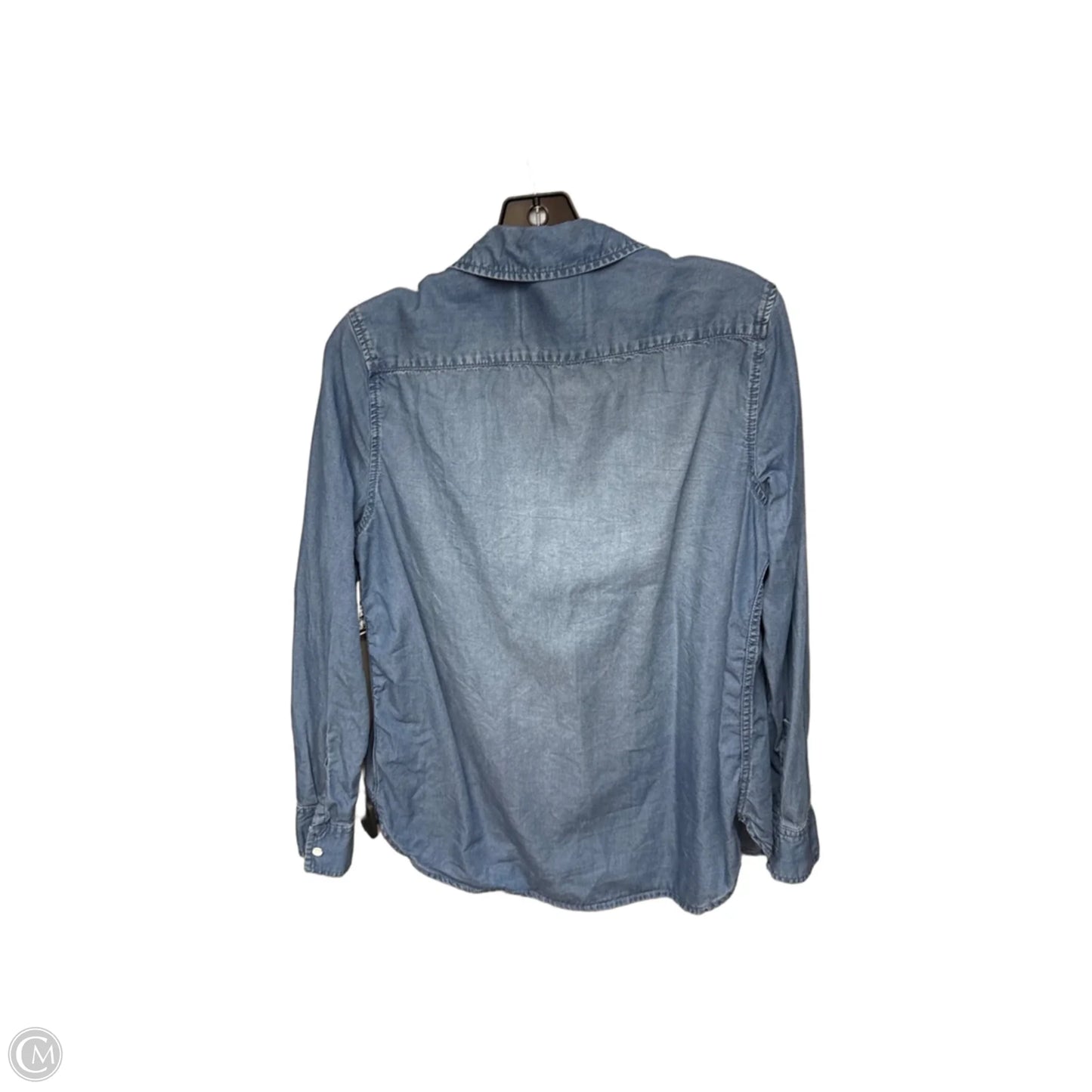 Blouse Long Sleeve By Lola River In Blue Denim, Size: S