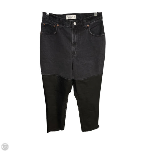 Jeans Straight By Abercrombie And Fitch In Black, Size: 8l
