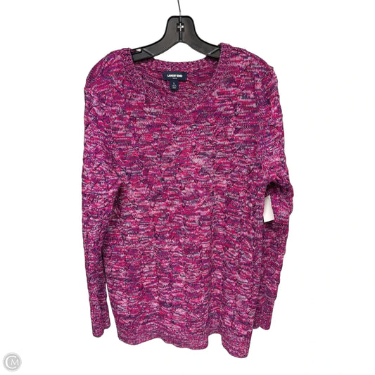 Sweater By Lands End In Pink, Size: L