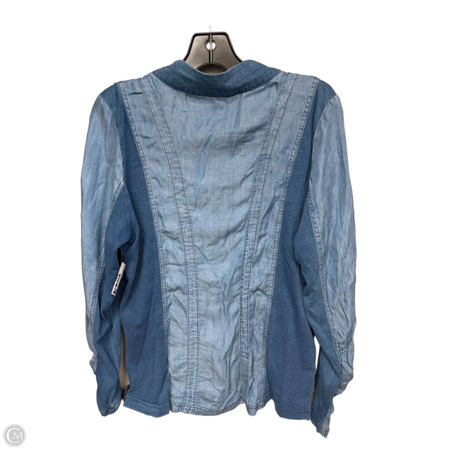 Top Long Sleeve By Soft Surroundings In Blue Denim, Size: L