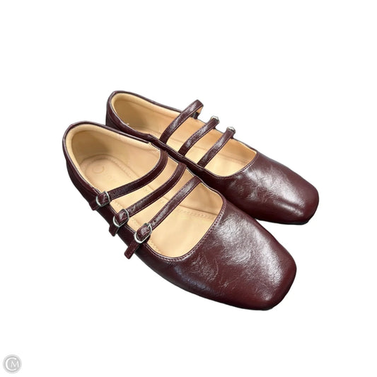 Shoes Flats By Journee In Maroon, Size: 8.5