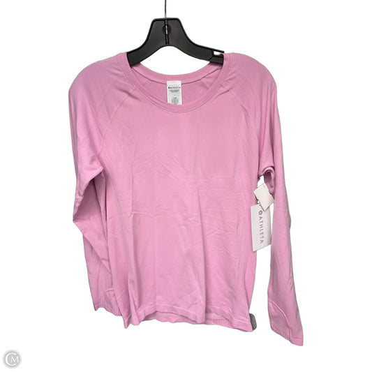 Athletic Top Long Sleeve Crewneck By Athleta In Pink, Size: L