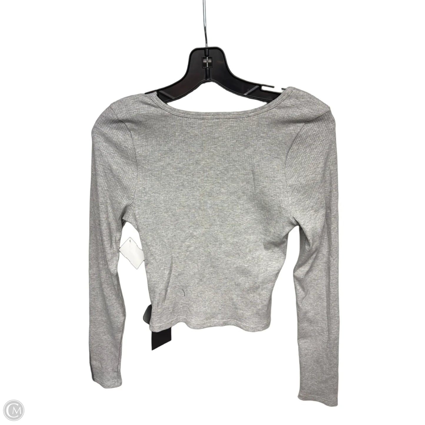 Top Long Sleeve By Fabletics In Grey, Size: L