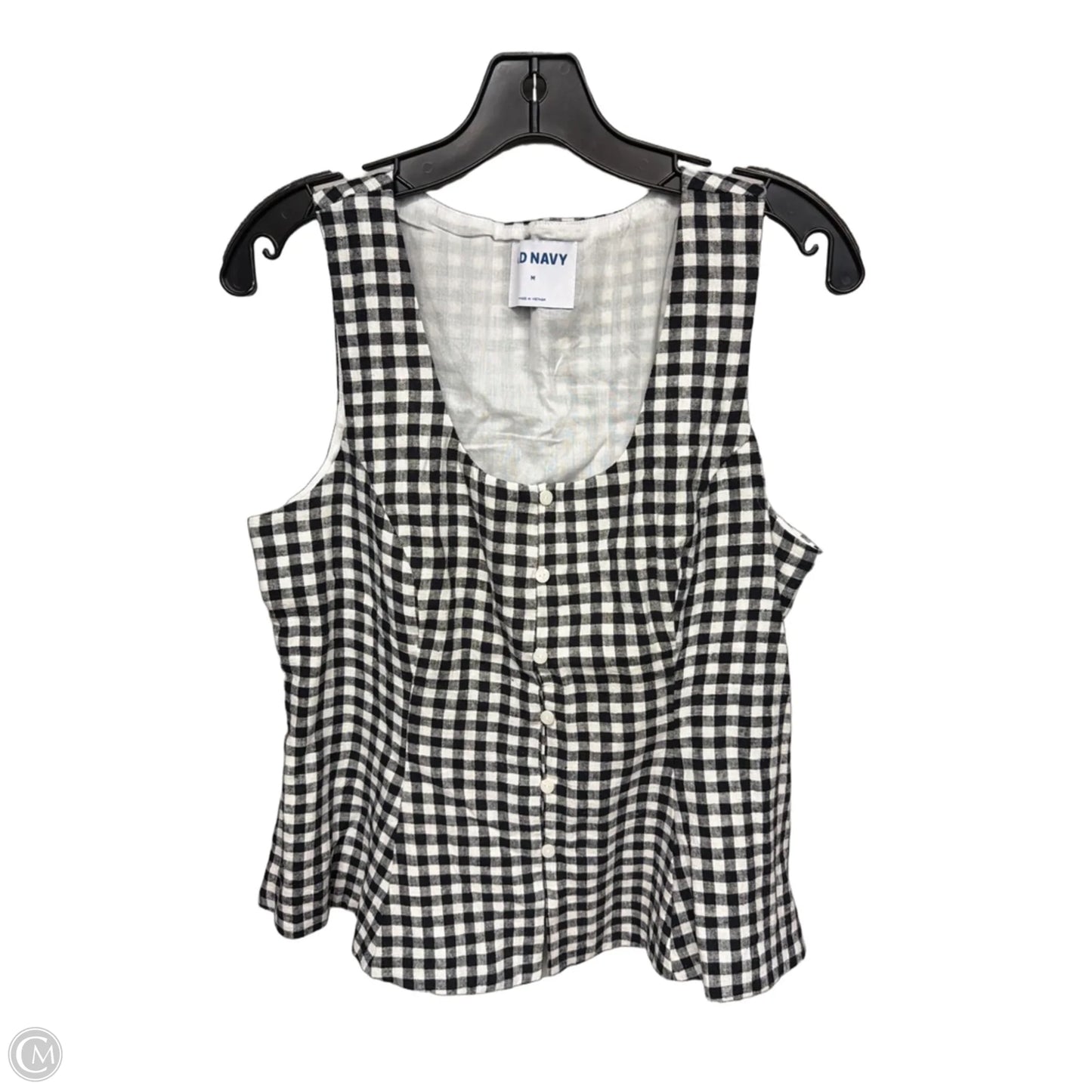 Top Sleeveless By Old Navy In Checkered Pattern, Size: M