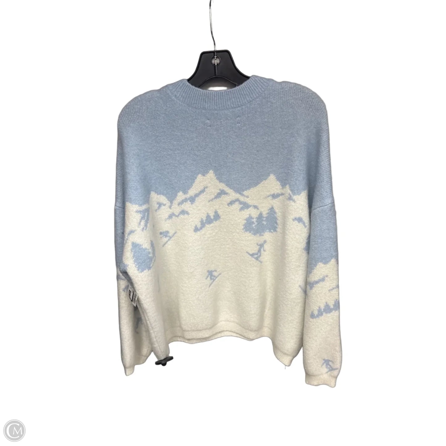 Sweater By Loft In Blue & White, Size: M