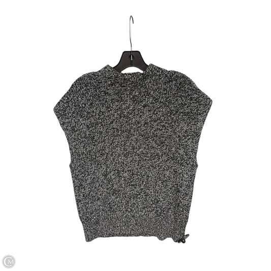 Sweater Short Sleeve By Loft In Black & White, Size: L