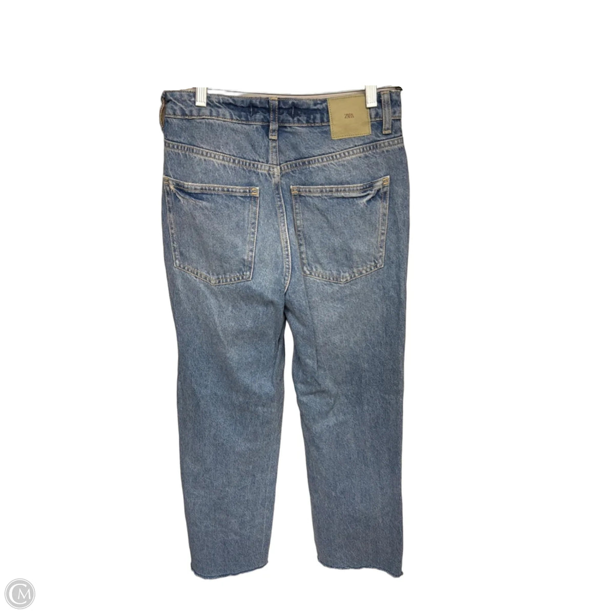Jeans Straight By Zara In Blue Denim, Size: 4