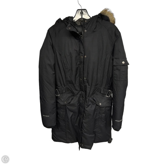 Coat Parka By Eddie Bauer In Black, Size: M