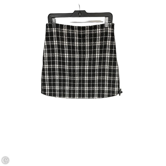 Skirt Mini & Short By Pink Lily In Black & White, Size: L