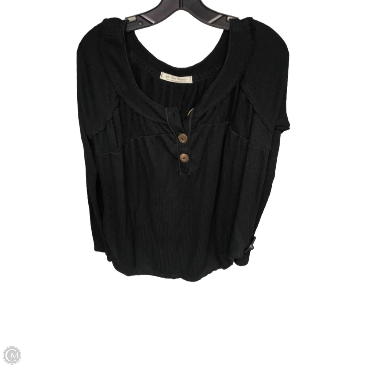 Top Long Sleeve By Free People In Black, Size: S