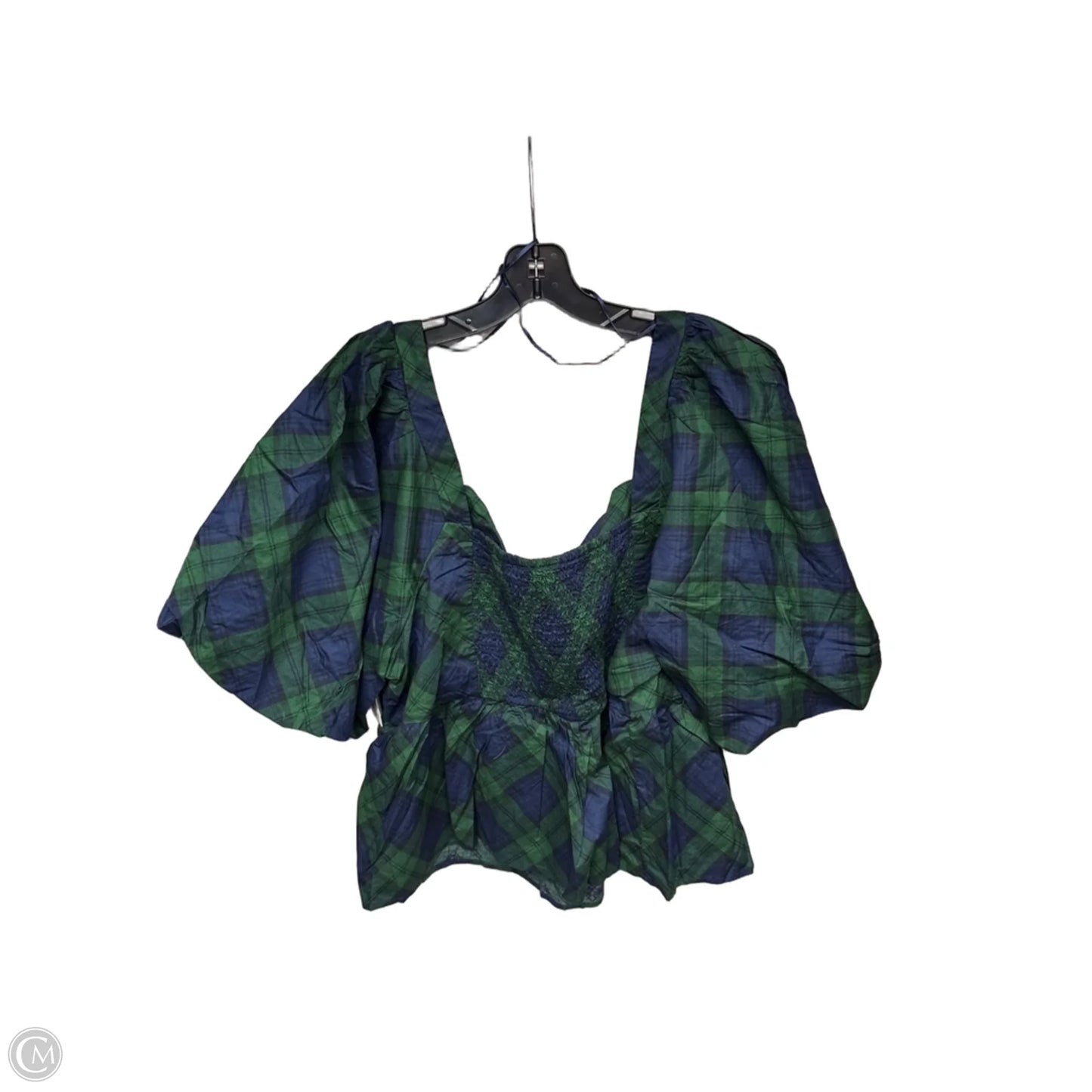 Top Short Sleeve By Old Navy In Plaid Pattern, Size: 3x
