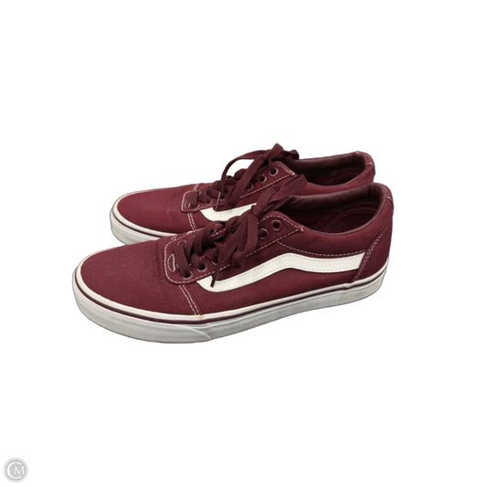 Shoes Sneakers By Vans In Maroon, Size: 8.5