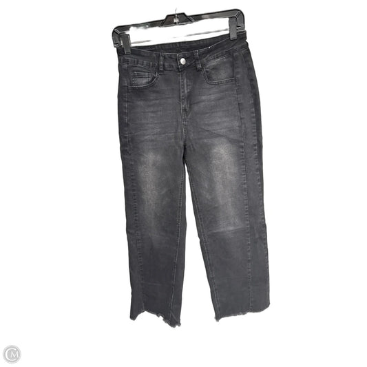 Jeans Wide Leg By Sidefeel In Black Denim, Size: 8
