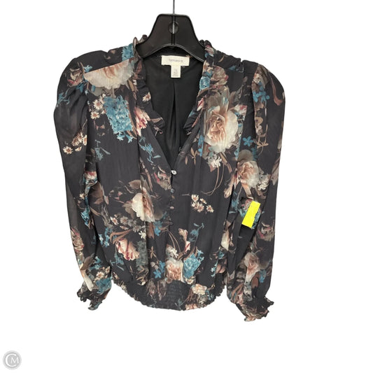 Blouse Long Sleeve By Tamara H In Black, Size: L