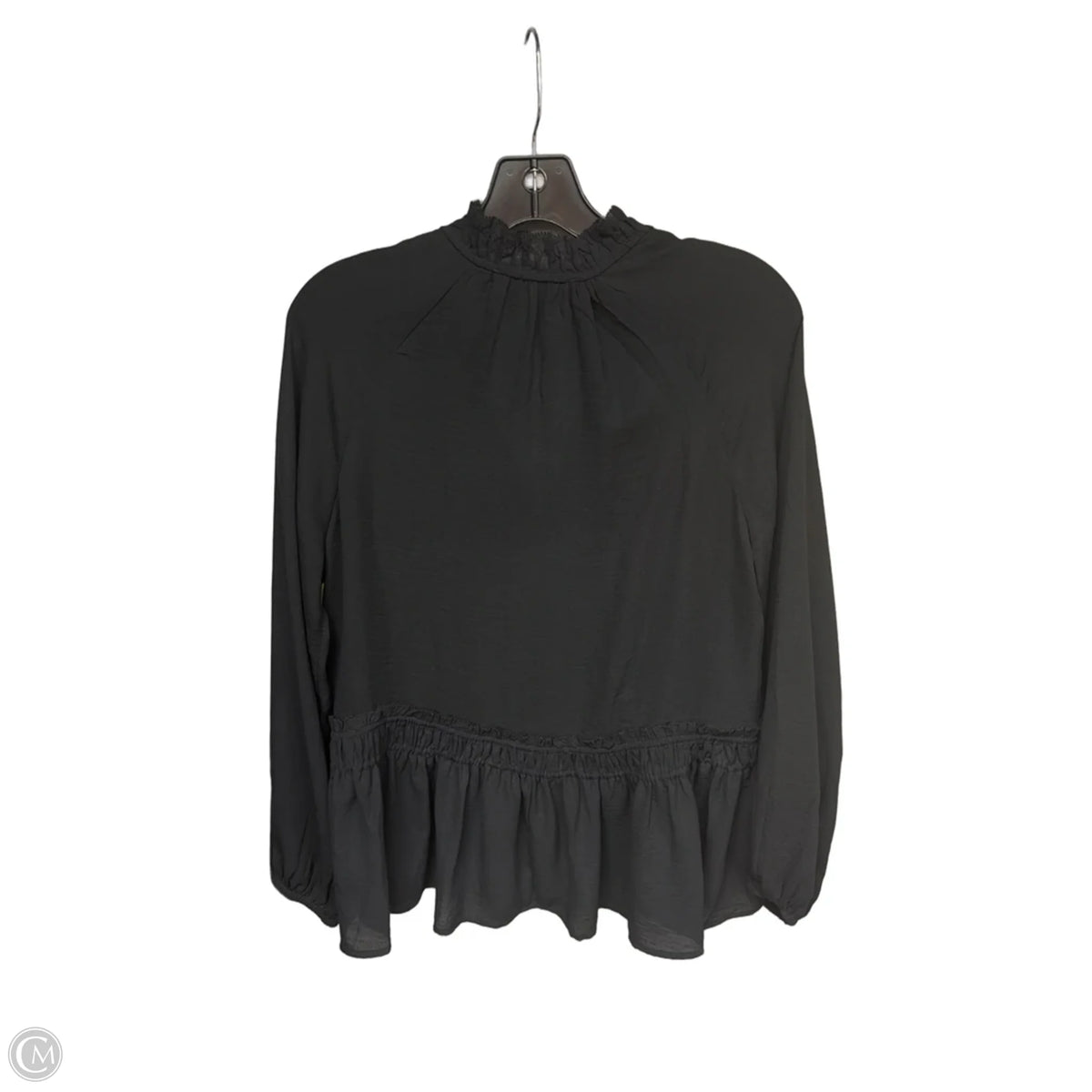 Blouse Long Sleeve By Loft In Black, Size: S