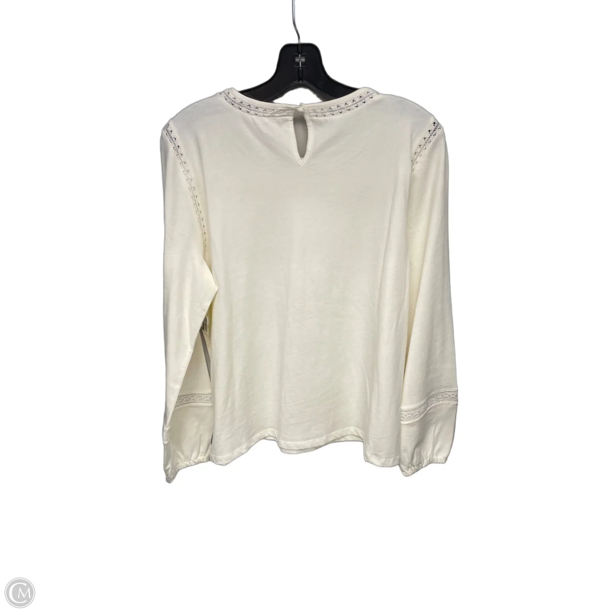 Top Long Sleeve By Talbots In Cream, Size: M