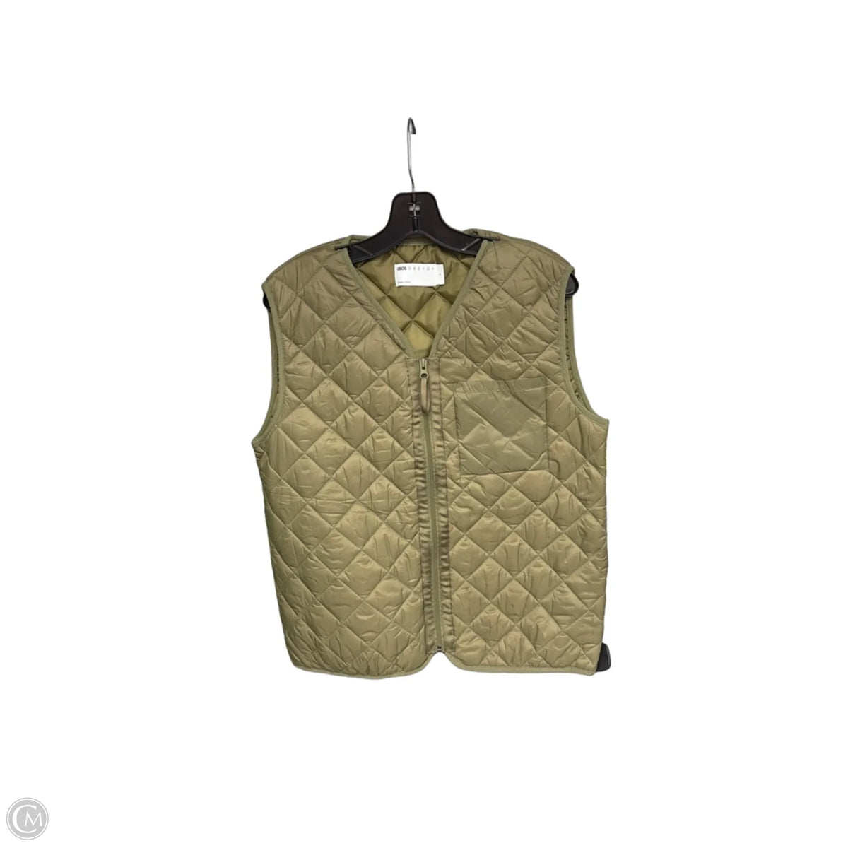 Vest Puffer & Quilted By Asos In Green, Size: S