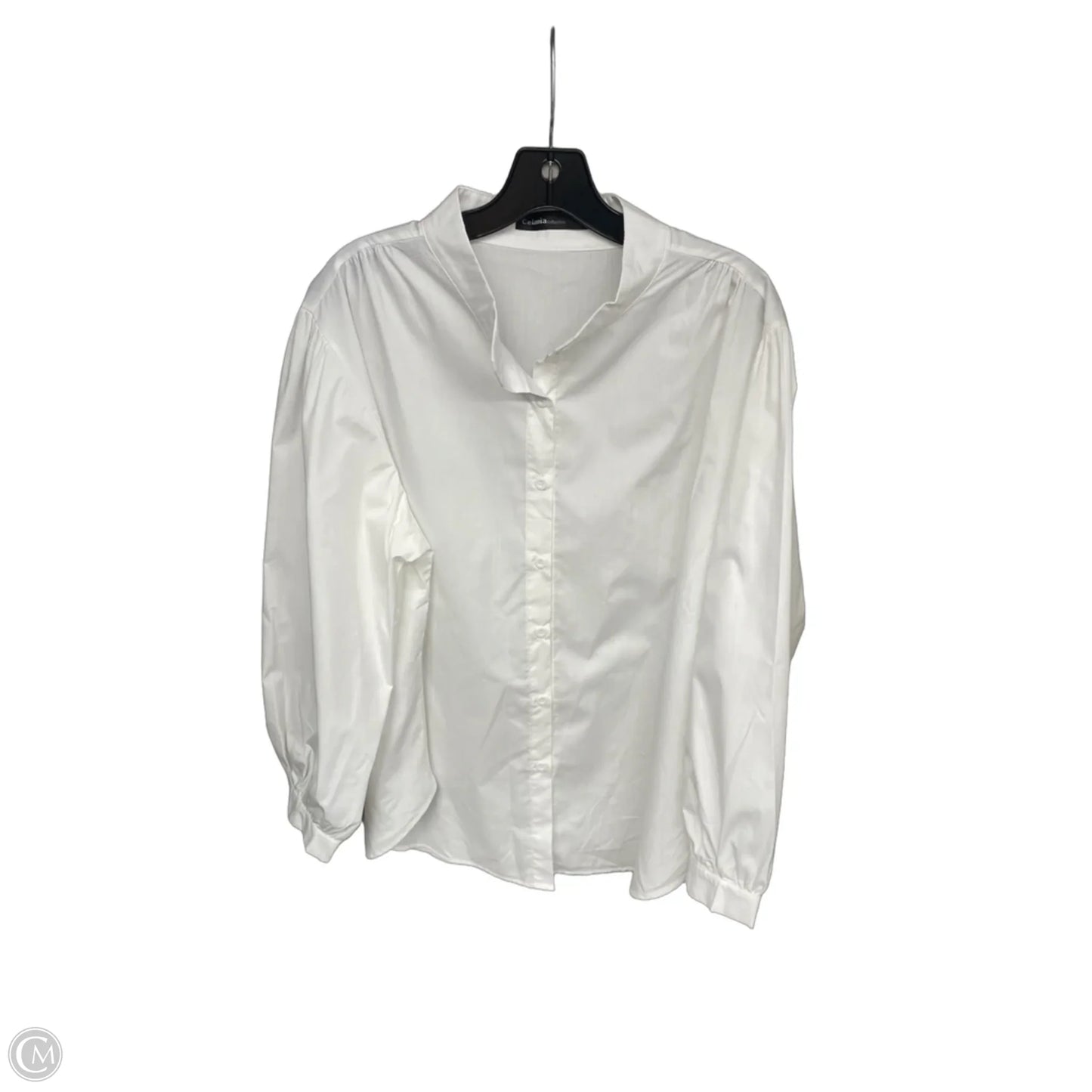 Blouse 3/4 Sleeve By Cmc In White, Size: 4x